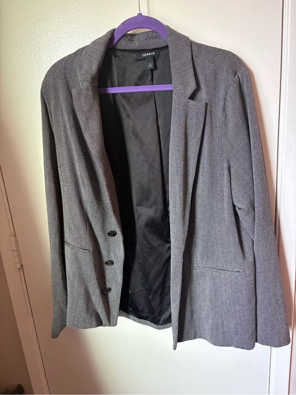 torrid Gray Herringbone Blazer